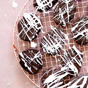 Mexican Hot Chocolate Cookies on a cookie tray.