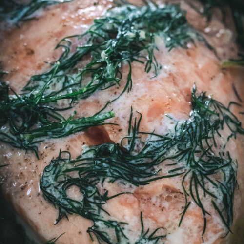 Slow Roasted Salmon with Herb Butter