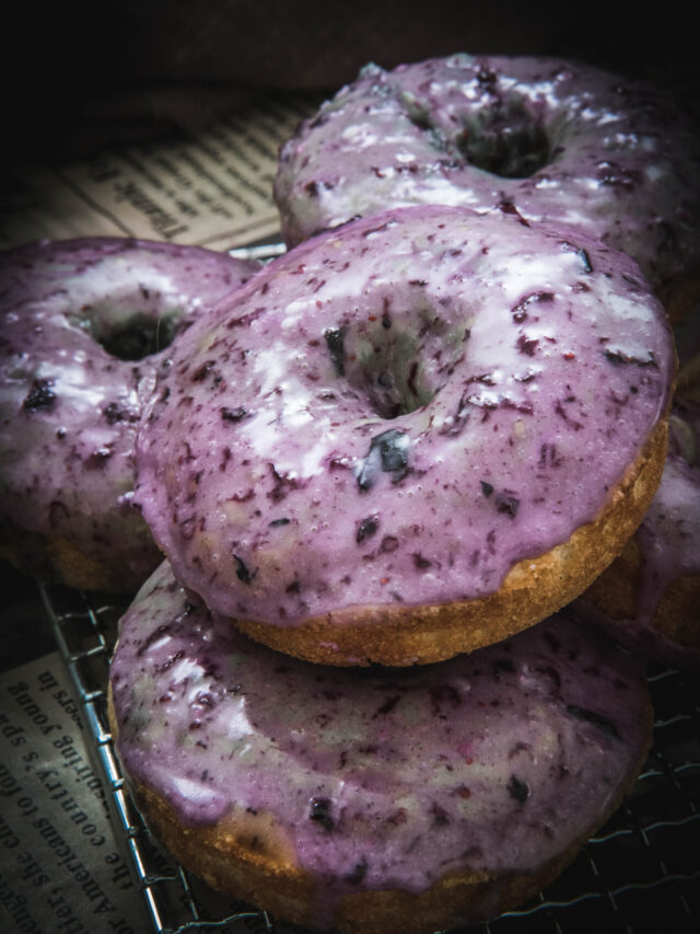 Blueberry Glazed Donuts