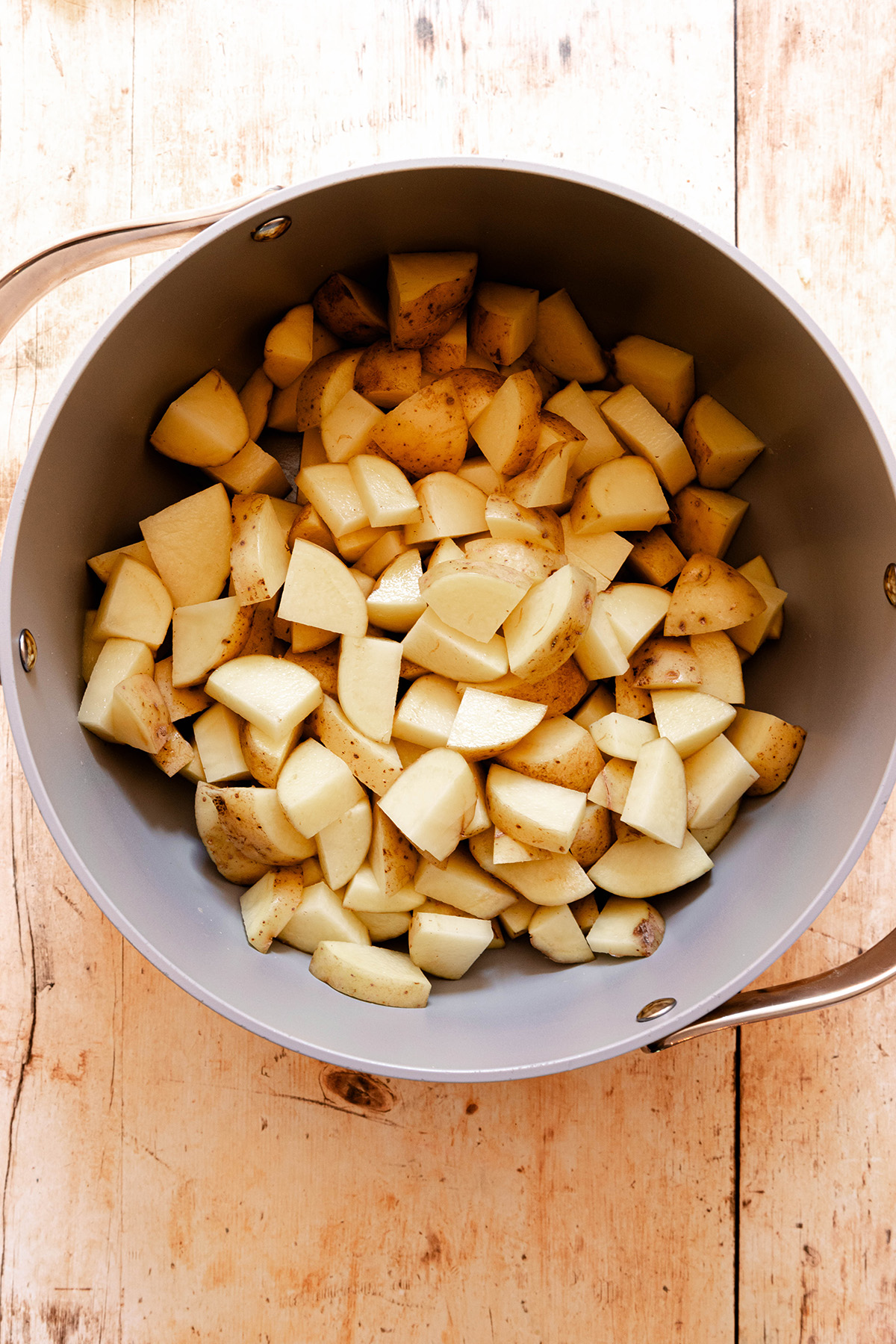 potatoes in a pot