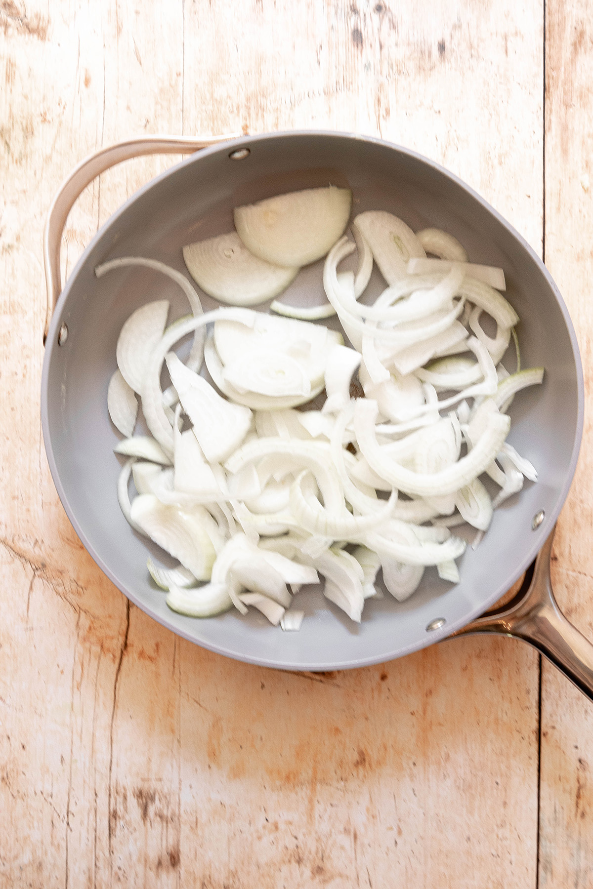 onions in pan