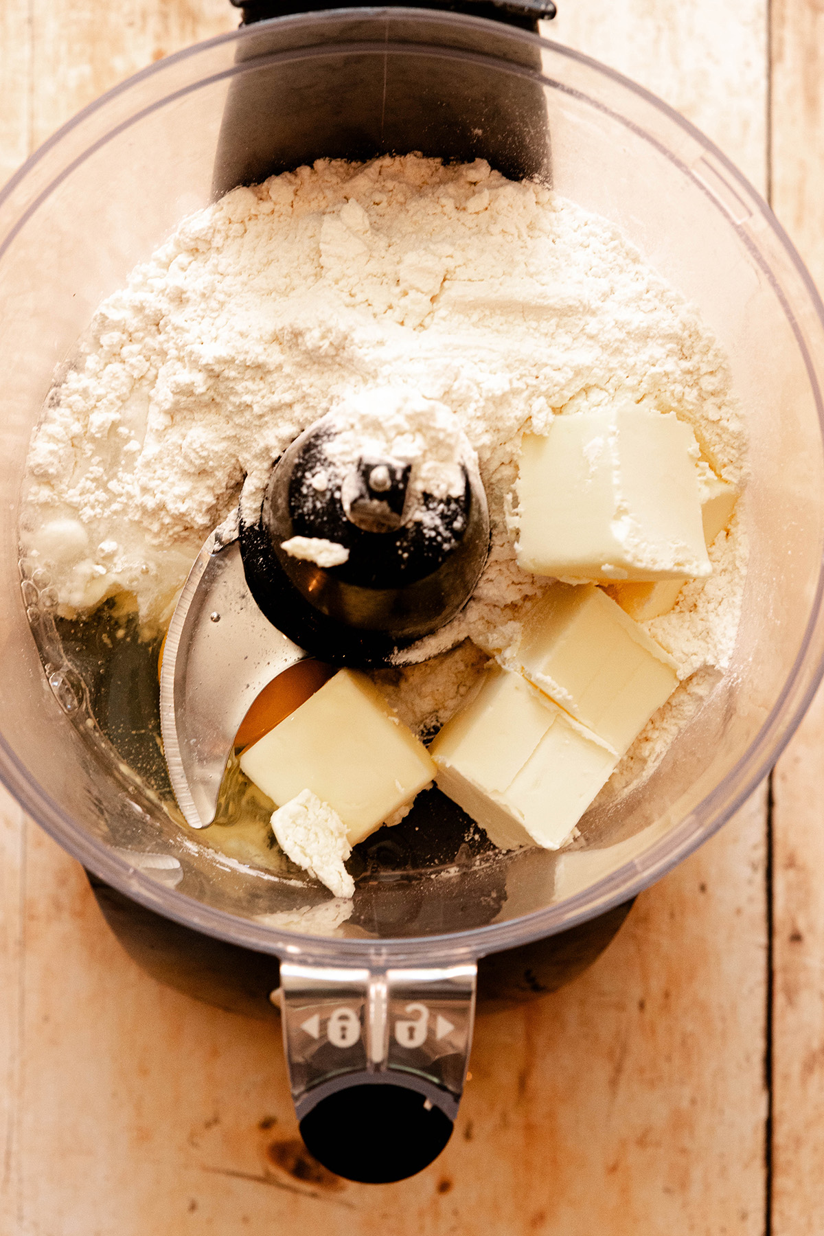 pastry dough in food processor