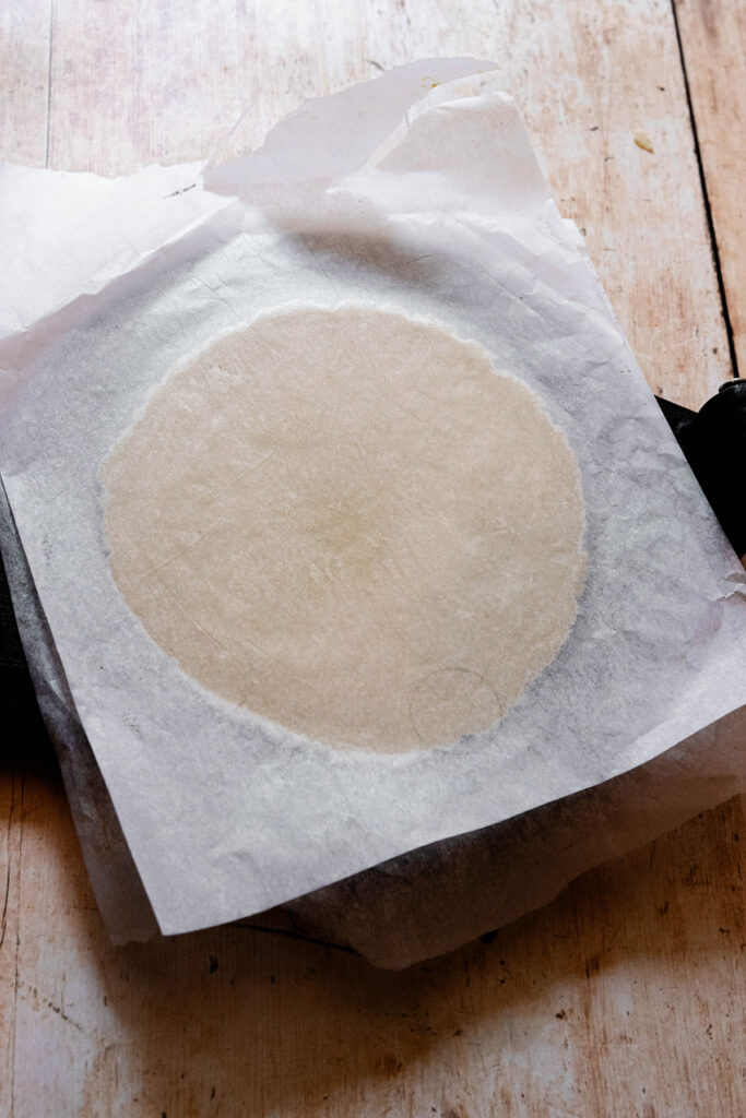 circular pie dough