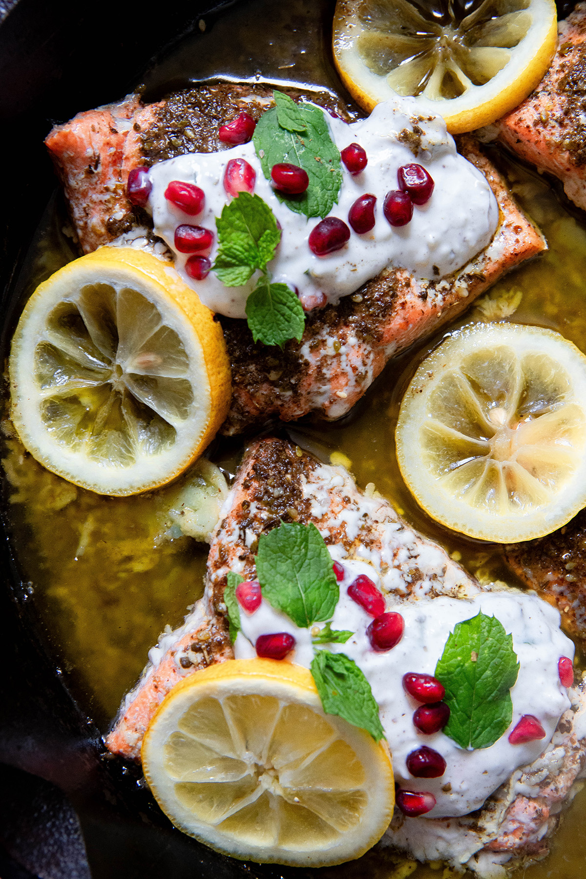 Zaatar Salmon: Mediterranean Baked Za'atar crusted Salmon