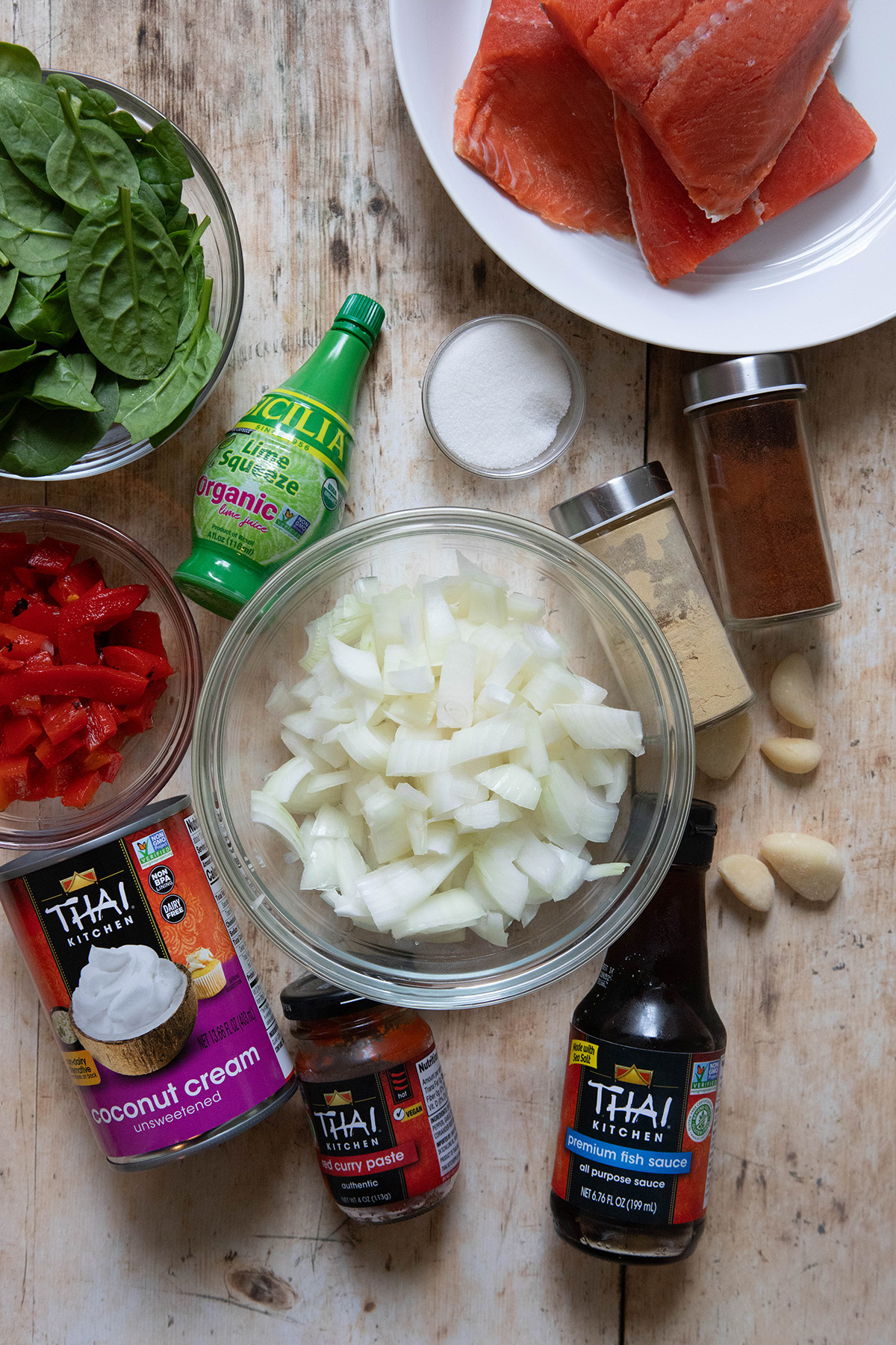 ingredients for Coconut Curry Salmon: Easy Thai Inspired Recipe