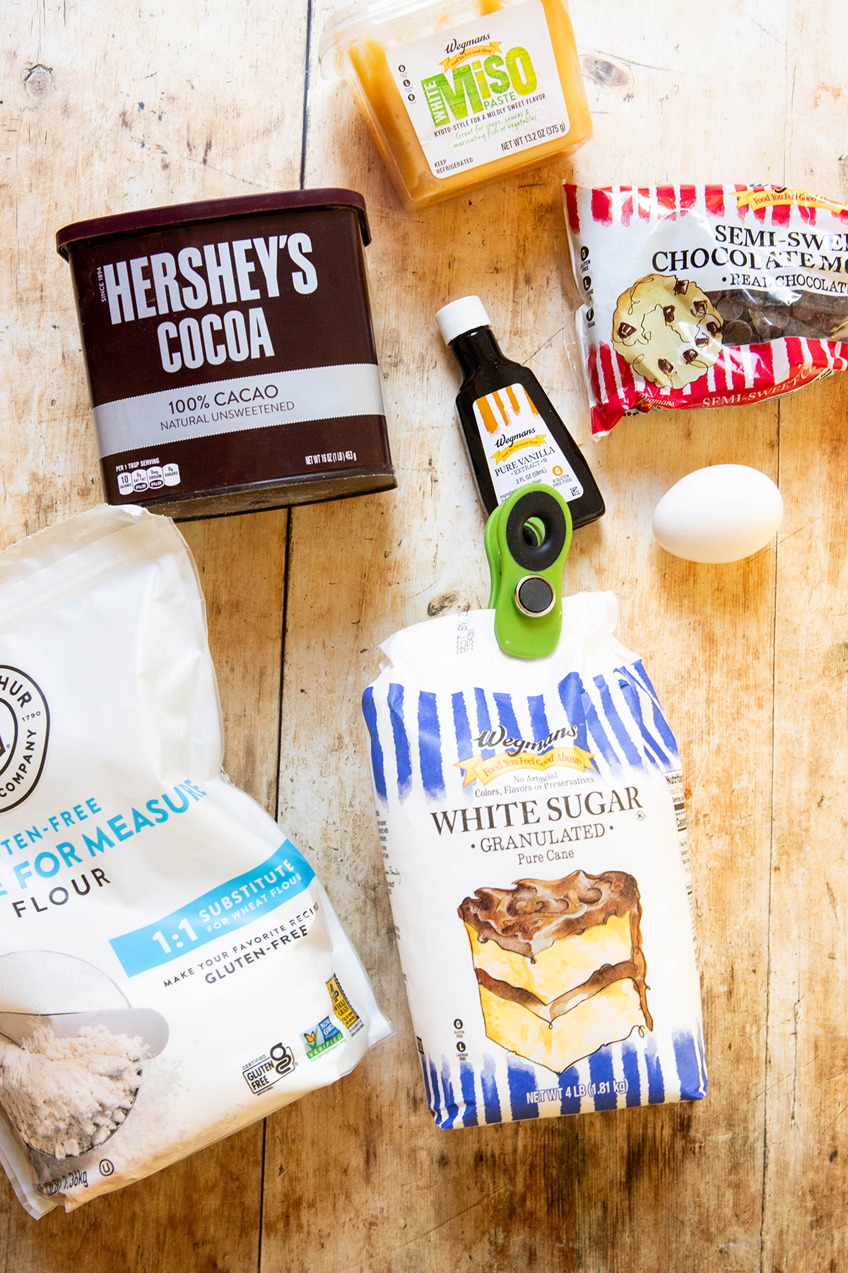 Ingredients for Fudgy and Gooey Chocolate Miso Brownies Recipe!