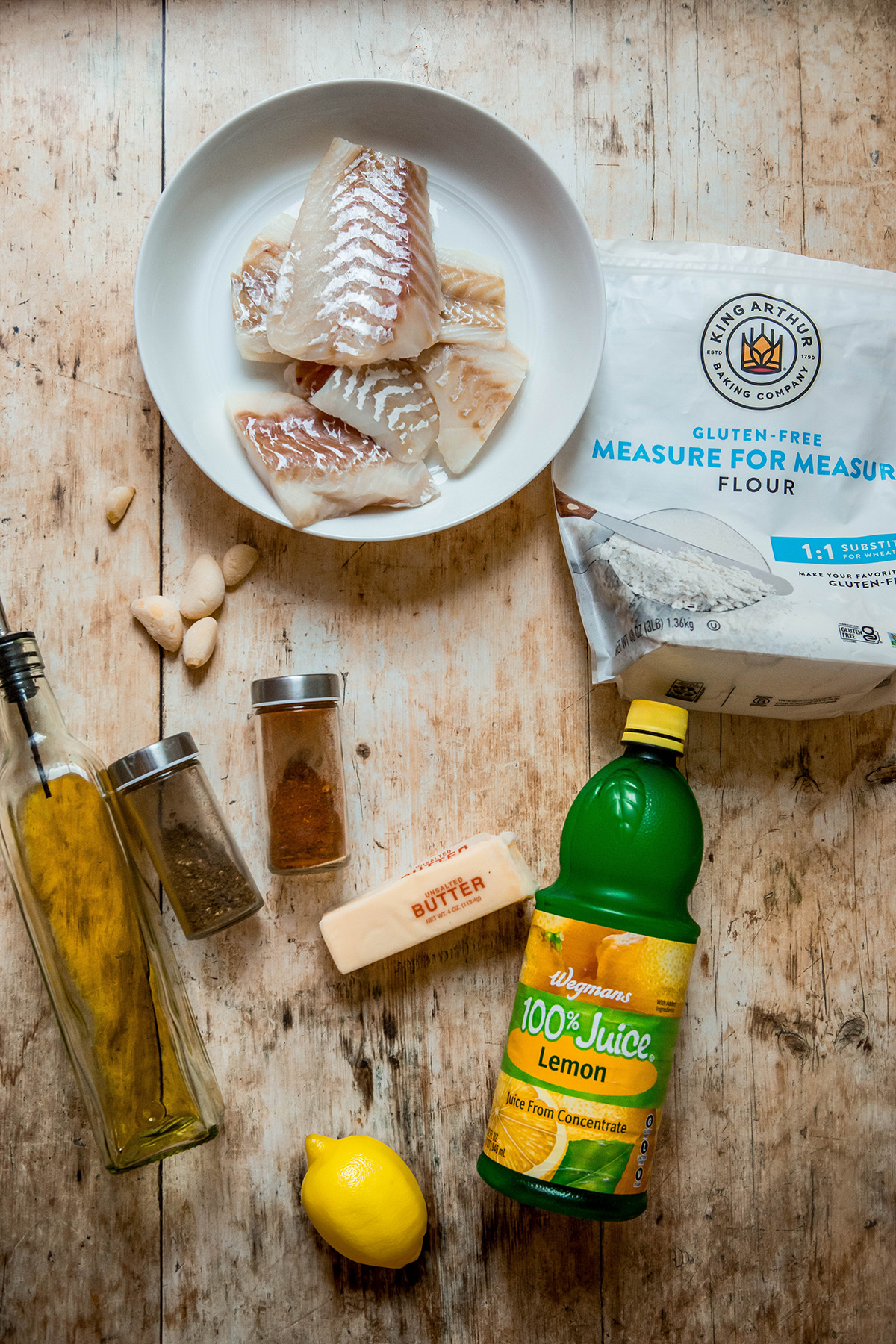 Easy Mediterranean Cod: Baked Fish Recipe with Lemon ingredients