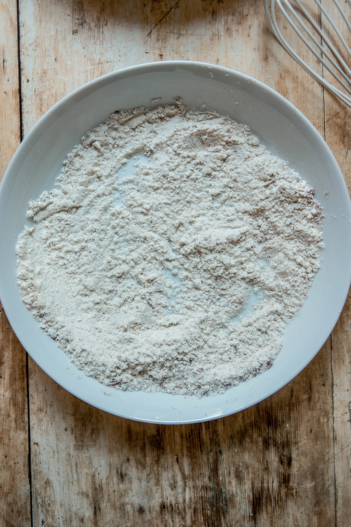 flour mixture on a plate