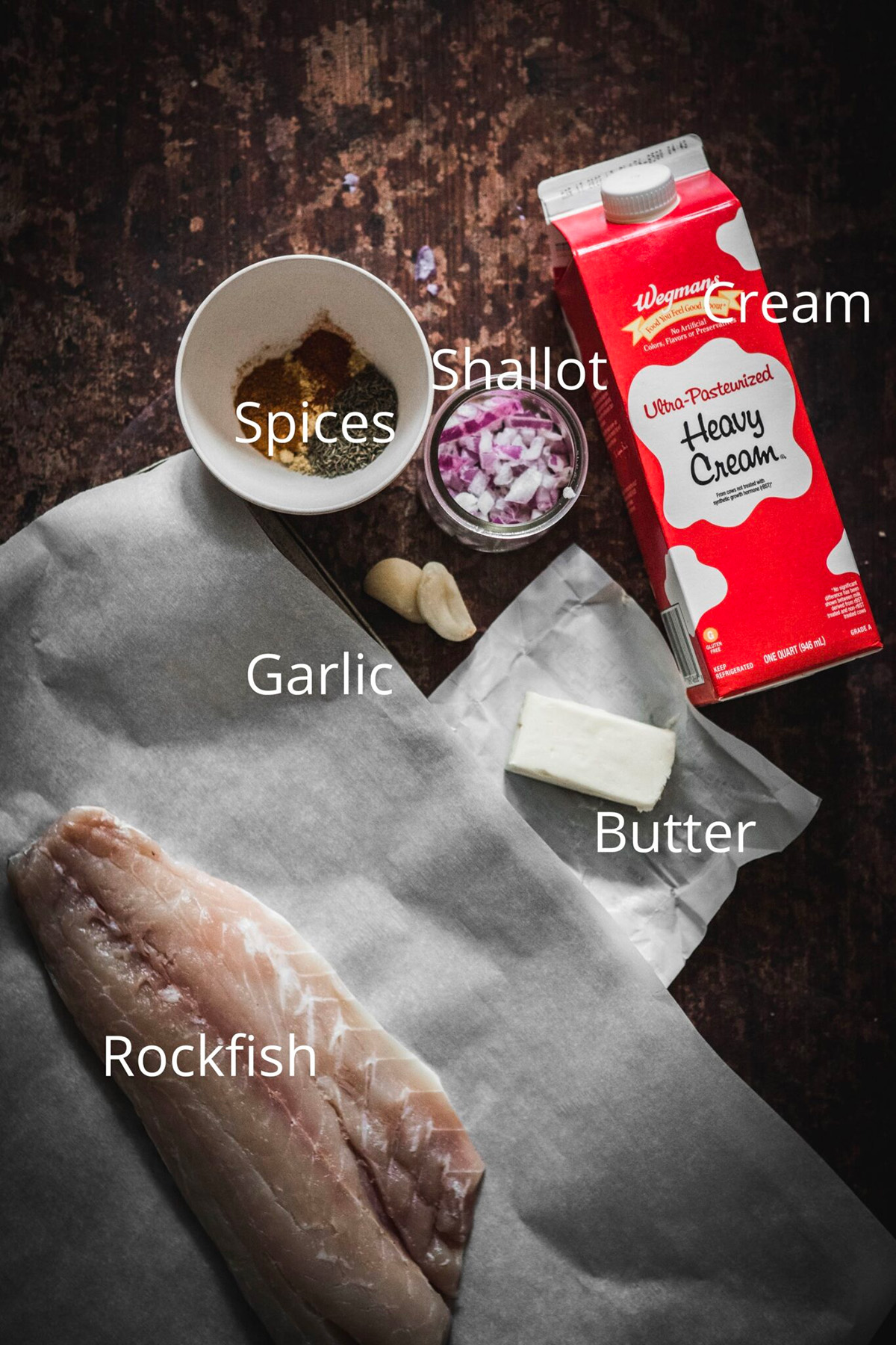 ingredients for Quick and Easy Oven Baked Rockfish Fillets Recipe