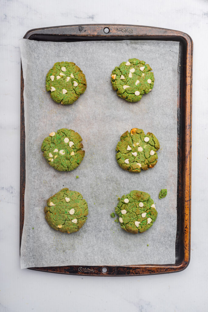 Matcha White Chocolate Chip Cookies With Brown Butter (Gluten-Free)