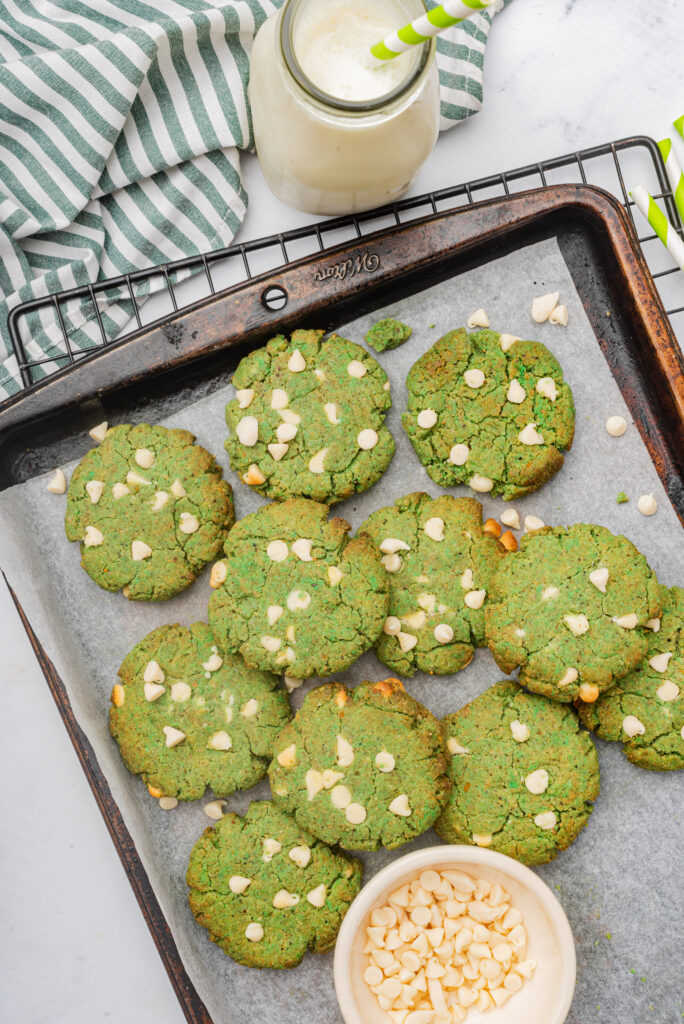 Matcha White Chocolate Chip Cookies With Brown Butter (Gluten-Free)